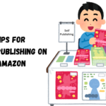Tips for Self-Publishing on Amazon: graphics of boy holding book