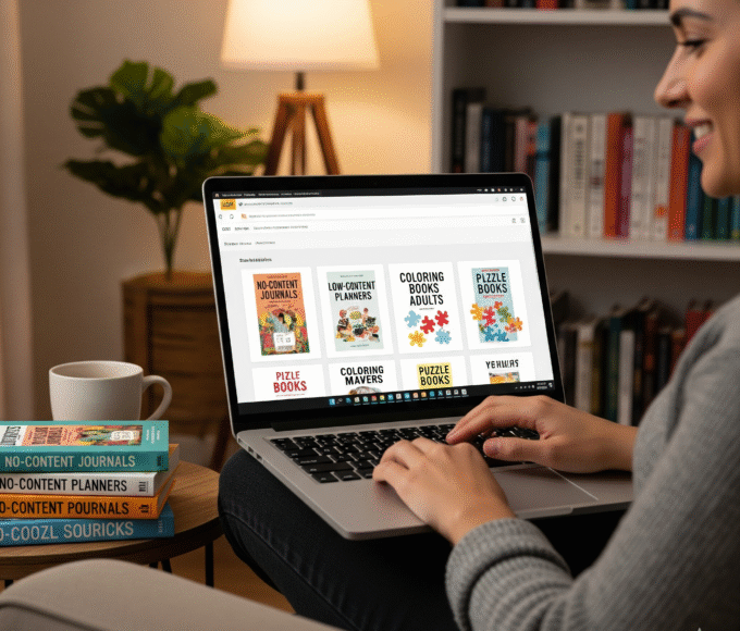 girl using laptop Make Money On Kindle Without Writing